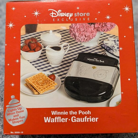 Disney Store Winnie the Pooh & Tigger Waffler Waffle Maker Iron 5555-15 Rare - Picture 2 of 5
